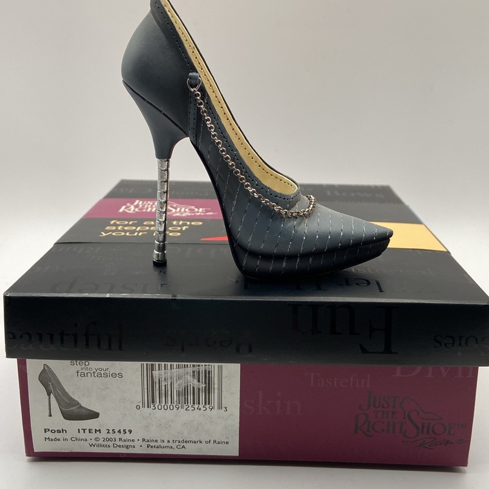 Just The Right Shoe Step Into Your Fantasies Gray Miniature Shoe by Raine - Picture 2 of 13